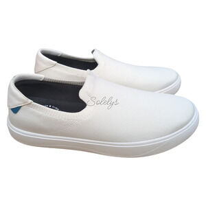 Vessi Boardwalk Slip-On Mens 9 Polar White Waterproof Dyma-Tex Knit Sneaker